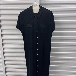 Straight button down sheath dress